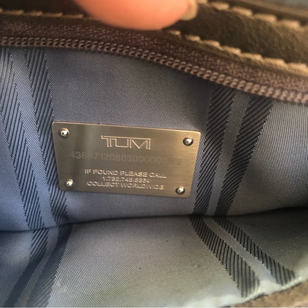 Tumi Multiple Compartment Messenger Bag Laptop Bag Travel Bag Croc Leather
